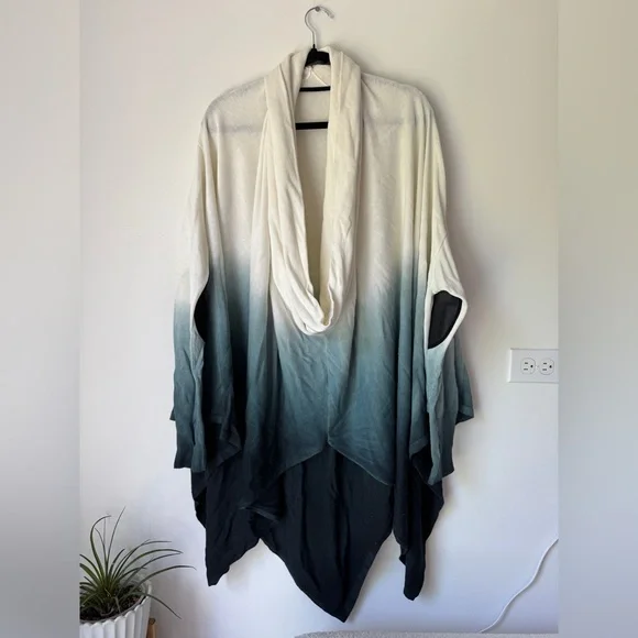 Nicholas K Free People Poncho Cardigan size S tie diy ombré - Picture 2 of 10